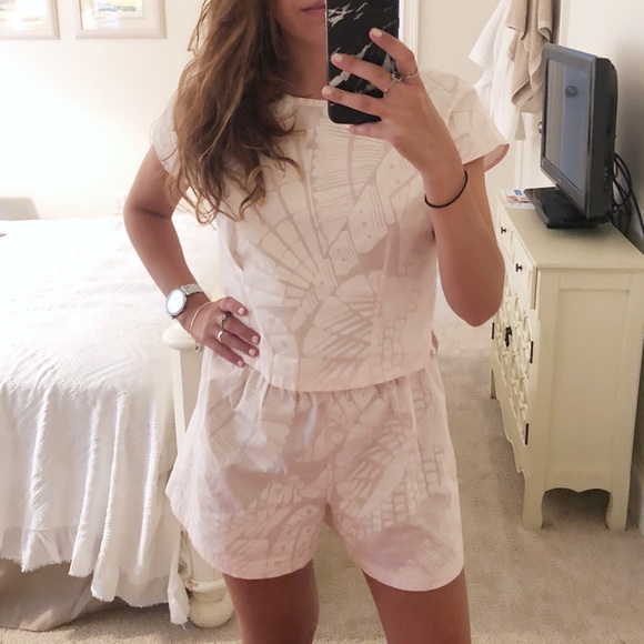 Vintage Tops - Vintage • 2-Piece Hawaiian Shorts Set